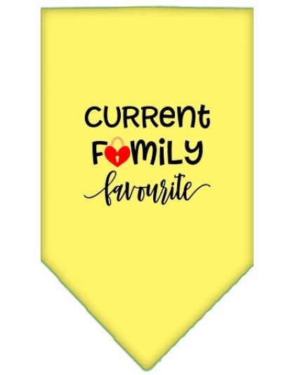 Family Favorite Screen Print Bandana Yellow Large