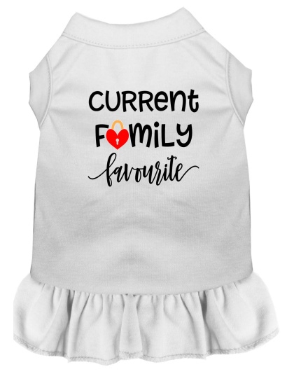 Family Favorite Screen Print Dog Dress White 4X