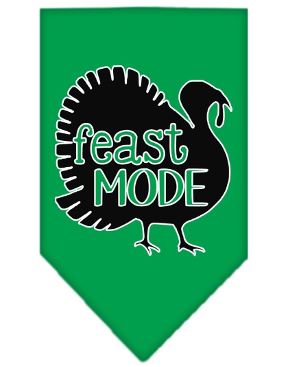 Feast Mode Screen Print Bandana Emerald Green Large