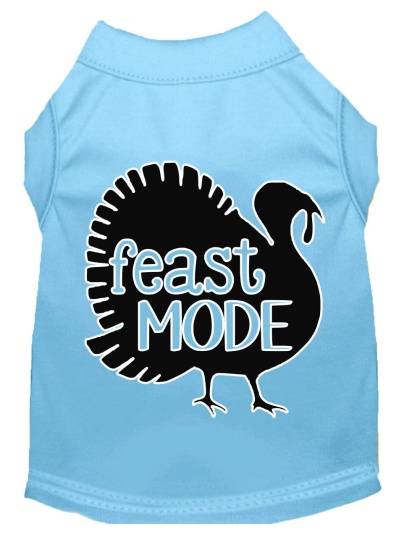 Feast Mode Screen Print Dog Shirt Baby Blue Lg