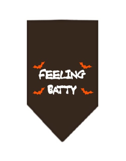 Feeling Batty Screen Print Bandana Cocoa Large