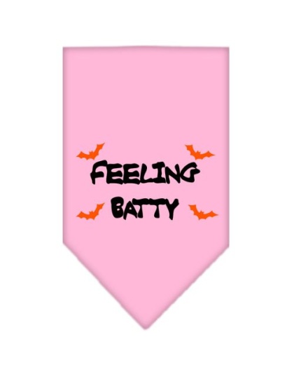 Feeling Batty Screen Print Bandana Light Pink Large