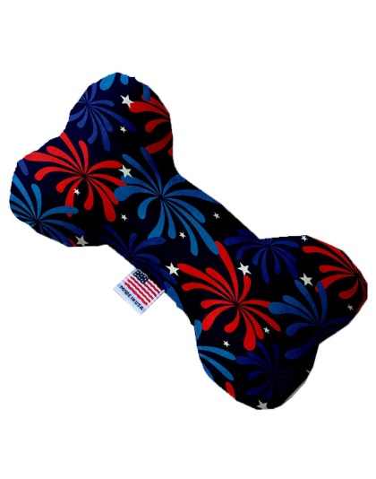 Fireworks 10 inch Canvas Bone Dog Toy