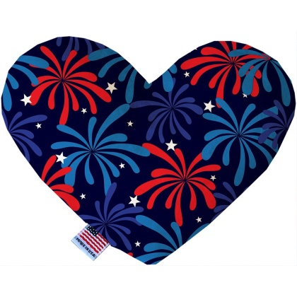 Fireworks 6 inch Canvas Heart Dog Toy