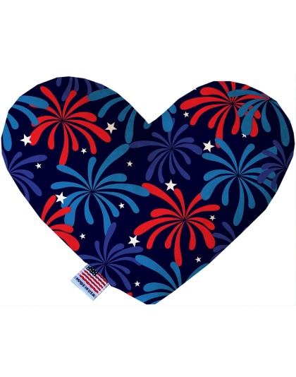 Fireworks 6 inch Canvas Heart Dog Toy