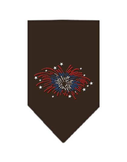 Fireworks Rhinestone Bandana Cocoa Large