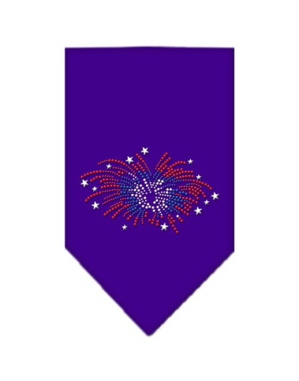 Fireworks Rhinestone Bandana Purple Large