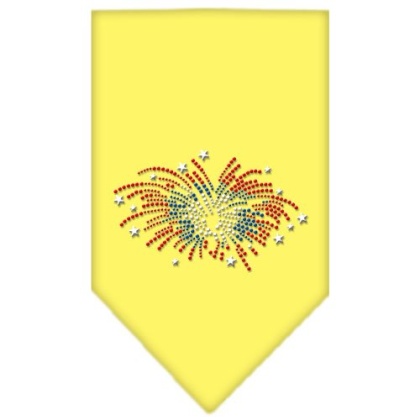 Fireworks Rhinestone Bandana Yellow Large