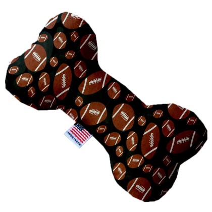 Footballs 10 Inch Canvas Bone Dog Toy