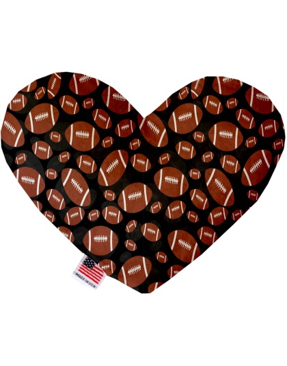 Footballs 6 Inch Canvas Heart Dog Toy