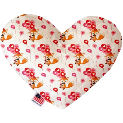 Fox Balloons 6 inch Canvas Heart Dog Toy