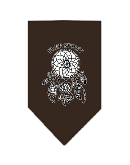 Free Spirit Screen Print Bandana Cocoa Large