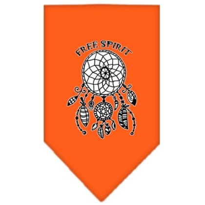 Free Spirit Screen Print Bandana Orange Large