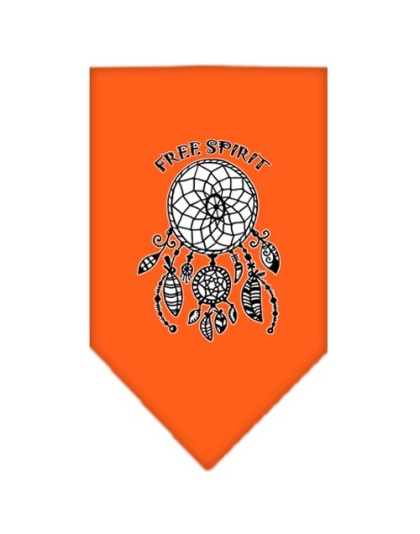 Free Spirit Screen Print Bandana Orange Large