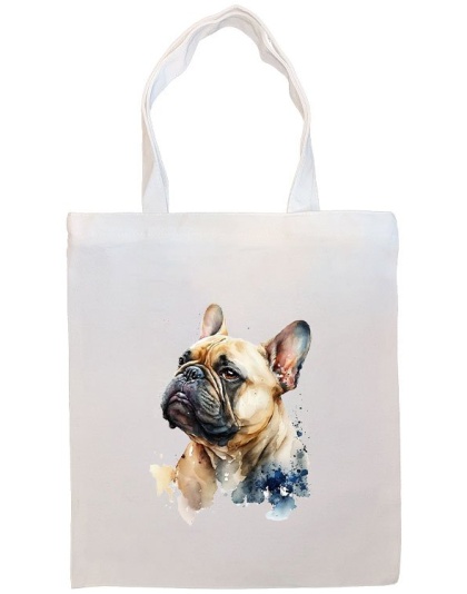 Frenchie Canvas Tote Bag Style1