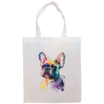 Frenchie Canvas Tote Bag Style2