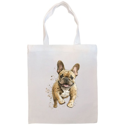 Frenchie Canvas Tote Bag Style4