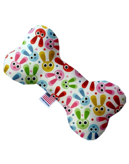 Funny Bunnies 10 inch Canvas Bone Dog Toy