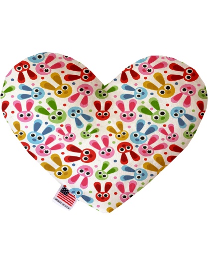 Funny Bunnies 6 inch Canvas Heart Dog Toy