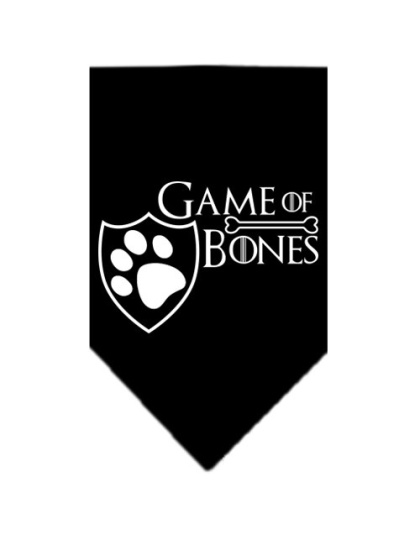 Game of Bones Screen Print Bandana Black Large