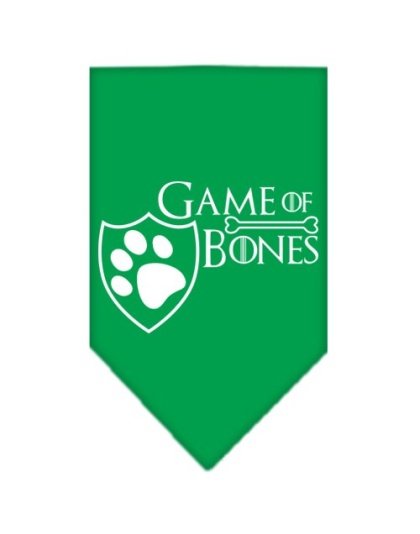 Game of Bones Screen Print Bandana Emerald Green Large