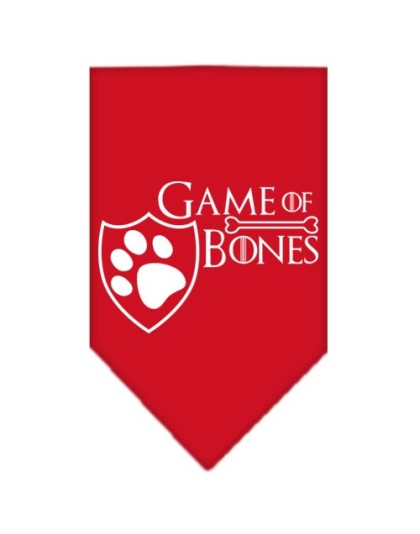 Game of Bones Screen Print Bandana Red Large