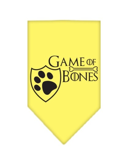 Game of Bones Screen Print Bandana Yellow Large