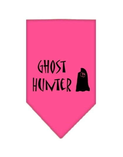 Ghost Hunter Screen Print Bandana Bright Pink Large