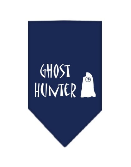 Ghost Hunter Screen Print Bandana Navy Blue large