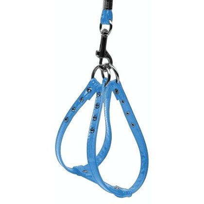 Glossy Patent Step In Harness Baby Blue 10