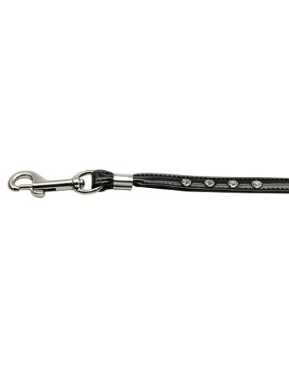 Glossy Patent Step In Harness Black 3/8 Match-Jwl Leash Silver Hrdw