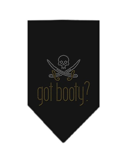 Got Booty Rhinestone Bandana Black Large