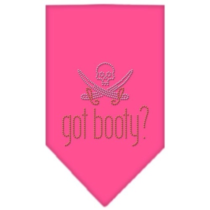 Got Booty Rhinestone Bandana Bright Pink Large