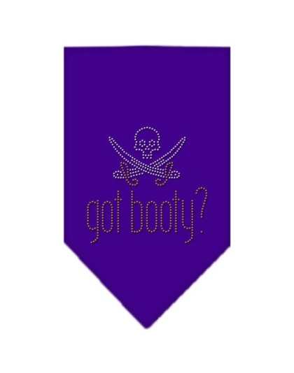 Got Booty Rhinestone Bandana Purple Large