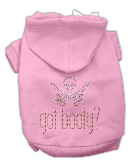 Got Booty Rhinestone Hoodies Pink L