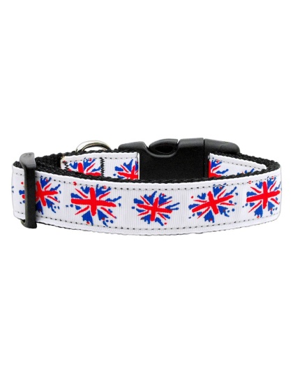 Graffiti Union Jack(UK Flag) Nylon Ribbon Collar Large