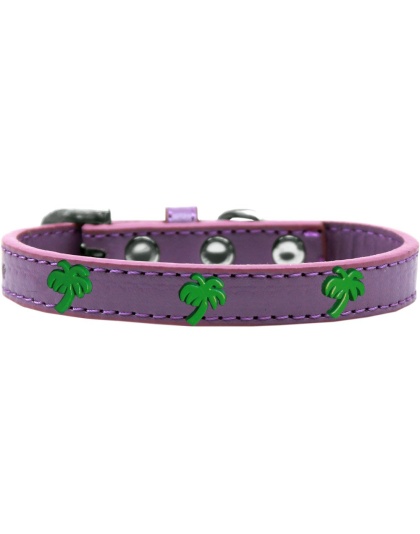 Green Palm Tree Widget Dog Collar Lavender Size 10