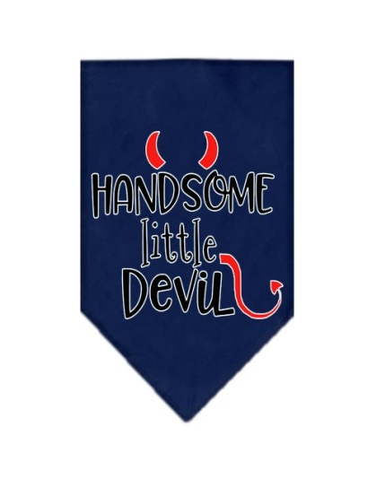 Handsome Little Devil Screen Print Bandana Navy Blue large