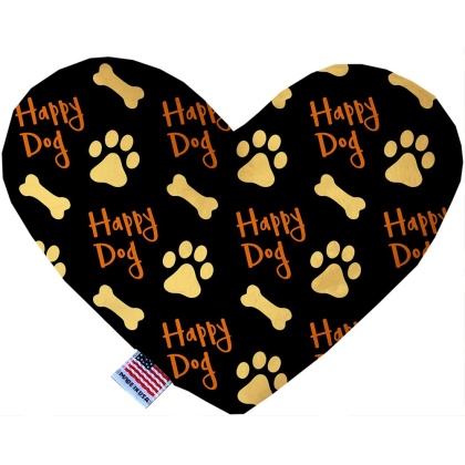 Happy Dog 6 inch Canvas Heart Dog Toy