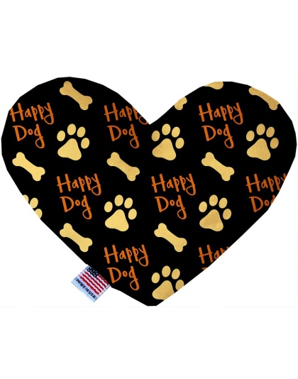 Happy Dog 6 inch Canvas Heart Dog Toy