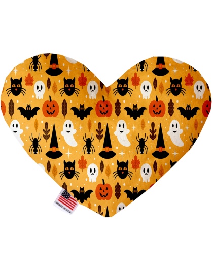 Happy Halloween 6 Inch Canvas Heart Dog Toy