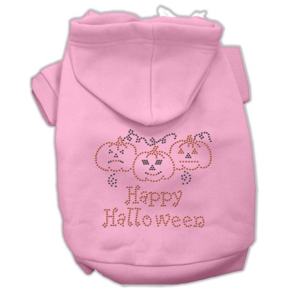 Happy Halloween Rhinestone Hoodies Pink L