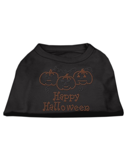 Happy Halloween Rhinestone Shirts Black L