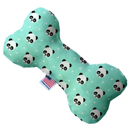 Happy Pandas 10 Inch Canvas Bone Dog Toy