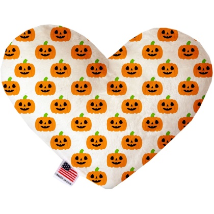 Happy Pumpkins 6 Inch Canvas Heart Dog Toy