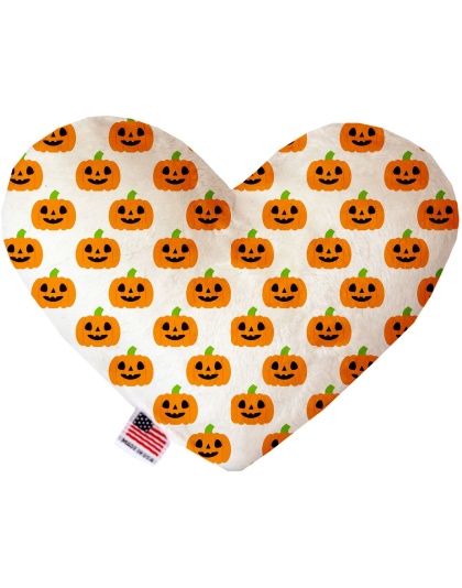 Happy Pumpkins 6 Inch Canvas Heart Dog Toy