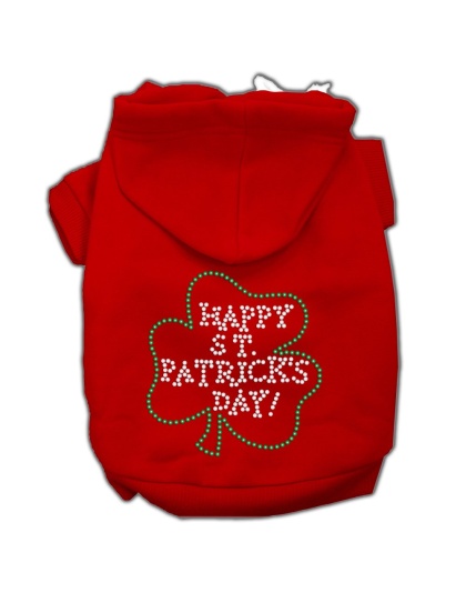 Happy St Patrick's Day Hoodies Red L