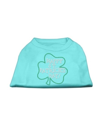 Happy St Patrick's Day Rhinestone Shirts Aqua L