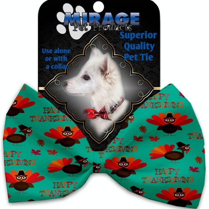 Happy Thanksgiving Pet Bow Tie