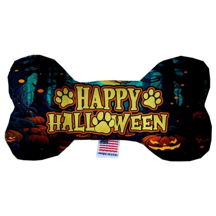 Haunted Happy Halloween 6 inch Bone Dog Toy